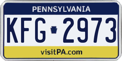PA license plate KFG2973