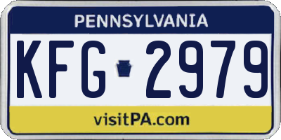 PA license plate KFG2979
