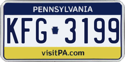 PA license plate KFG3199