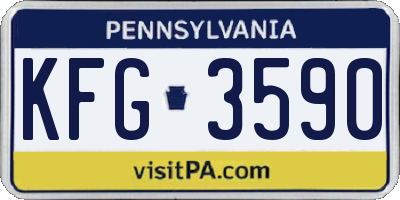 PA license plate KFG3590