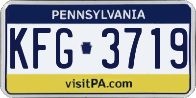 PA license plate KFG3719