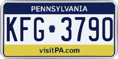 PA license plate KFG3790