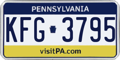 PA license plate KFG3795