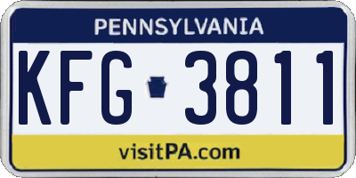 PA license plate KFG3811