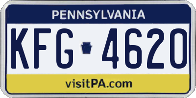 PA license plate KFG4620