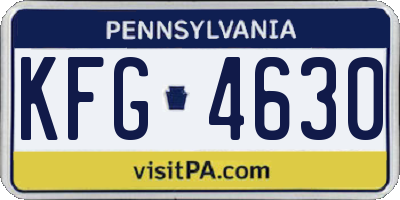 PA license plate KFG4630