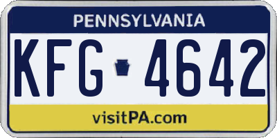 PA license plate KFG4642