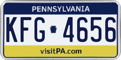 PA license plate KFG4656