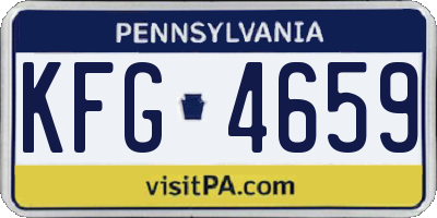 PA license plate KFG4659