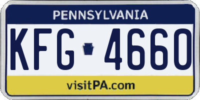 PA license plate KFG4660
