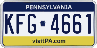 PA license plate KFG4661