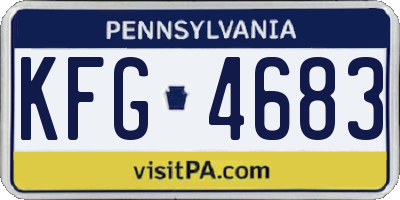 PA license plate KFG4683