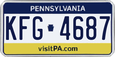 PA license plate KFG4687