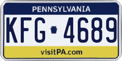 PA license plate KFG4689