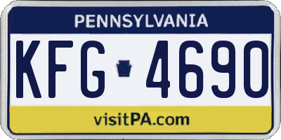 PA license plate KFG4690