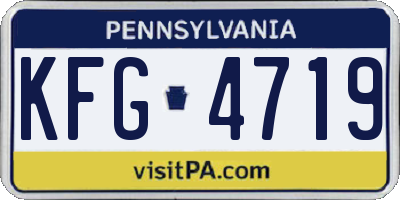 PA license plate KFG4719