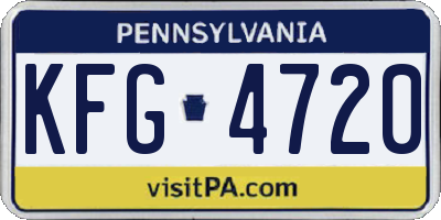 PA license plate KFG4720