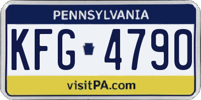 PA license plate KFG4790