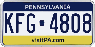 PA license plate KFG4808