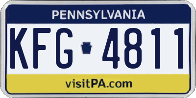 PA license plate KFG4811