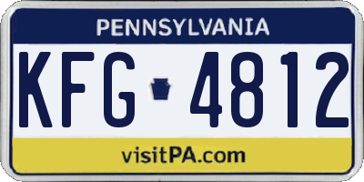 PA license plate KFG4812