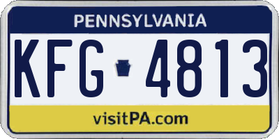 PA license plate KFG4813