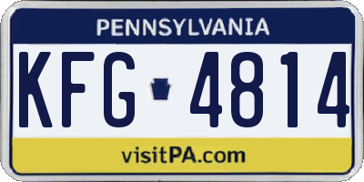 PA license plate KFG4814
