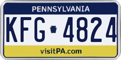 PA license plate KFG4824