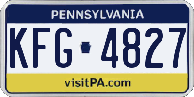 PA license plate KFG4827