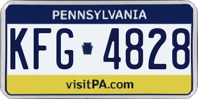 PA license plate KFG4828