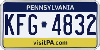 PA license plate KFG4832
