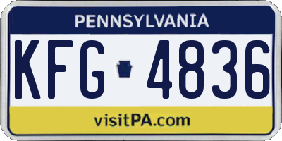 PA license plate KFG4836