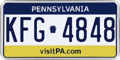 PA license plate KFG4848