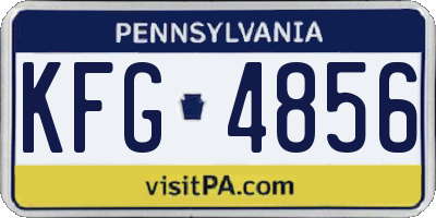 PA license plate KFG4856
