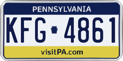 PA license plate KFG4861