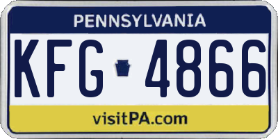 PA license plate KFG4866
