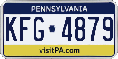 PA license plate KFG4879
