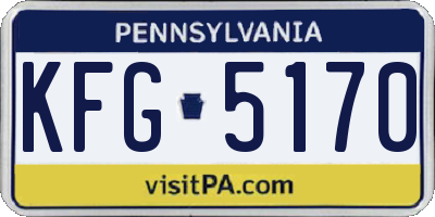 PA license plate KFG5170