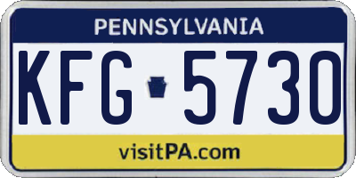 PA license plate KFG5730