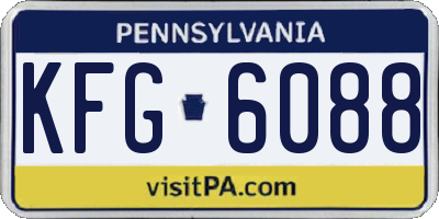 PA license plate KFG6088