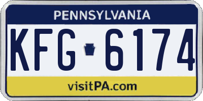 PA license plate KFG6174