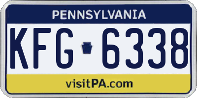 PA license plate KFG6338