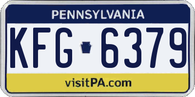 PA license plate KFG6379