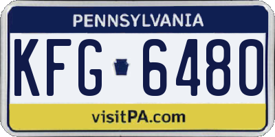 PA license plate KFG6480