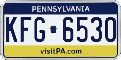 PA license plate KFG6530