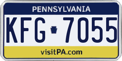 PA license plate KFG7055