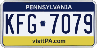 PA license plate KFG7079
