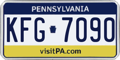 PA license plate KFG7090