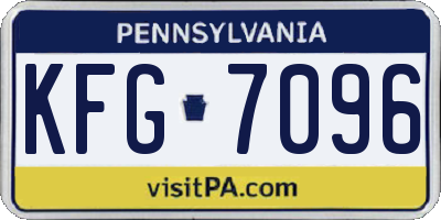 PA license plate KFG7096