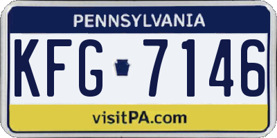 PA license plate KFG7146